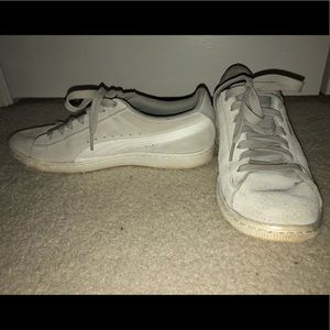Gray suede puma sneakers
